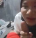 Kakak jilbab sepongin kontol adik crot dimulut